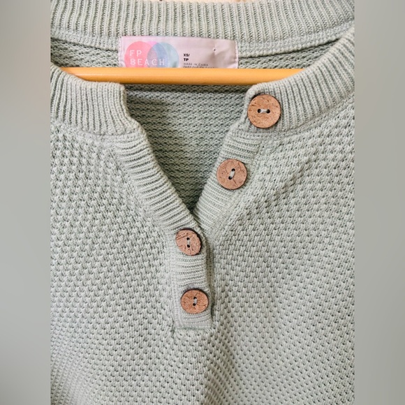 Free People Beach Sweater Hailee Waffle Women’s Sweater(XS) - Picture 8 of 9